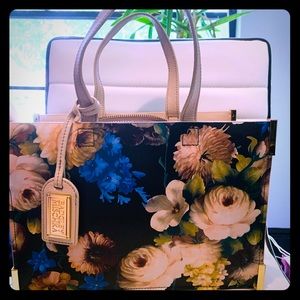 Joelle Floral Satchel Handbag Purse
